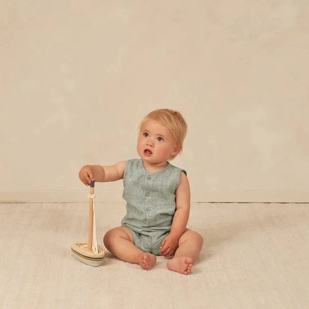 NEW - Rylee + Cru Maverick romper heathered indigo​​​